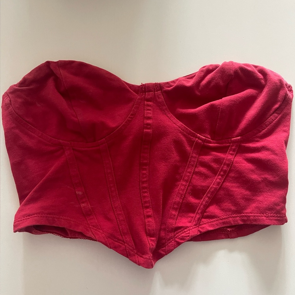 Red corset top